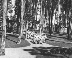 Marching at San Mateo Cadet School