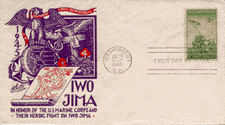 L. W. Staehle FDC Iwo Jima stamp