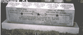 Tombstone for five mariners killed on SS Oklahoma