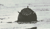Magnetic mine shown beached