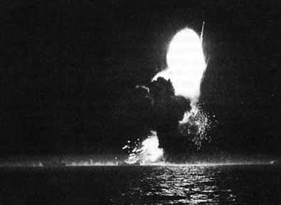 explosion of merchant ship World War II
