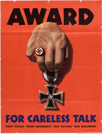 Award for careless talk  poster