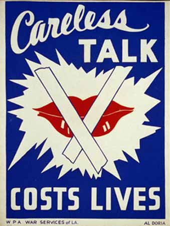 Careless talk costs lives poster