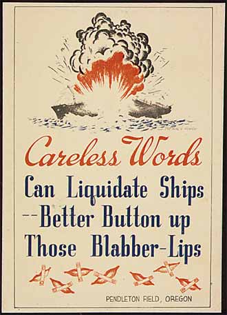 poster Careless WordsCan Liquidate Ships