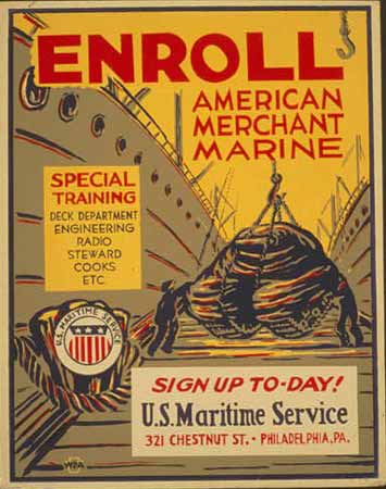 Enroll American Merchant Marine poster