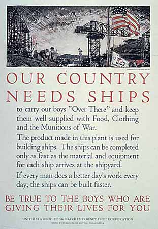 OUR COUNTRY NEEDS SHIPS poster