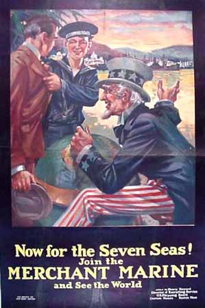 merchant marine poster world war 1