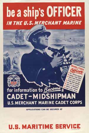 poster Be a ship's officer in the U.S. merchant marine