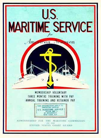 poster U.S. Maritime Service for American Seamen