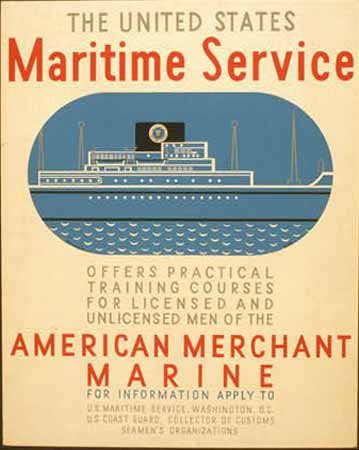 United States Maritime Service poster