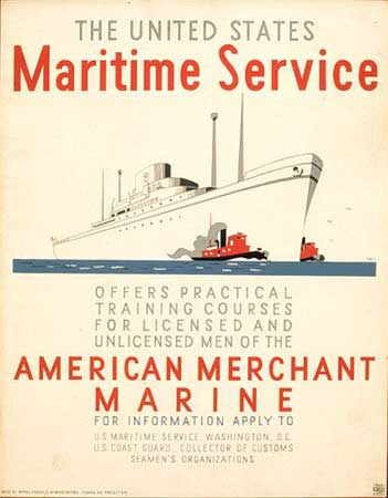 United States Maritime Service poster