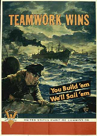 Teamwork Wins You build 'em We'll Sail 'em poster