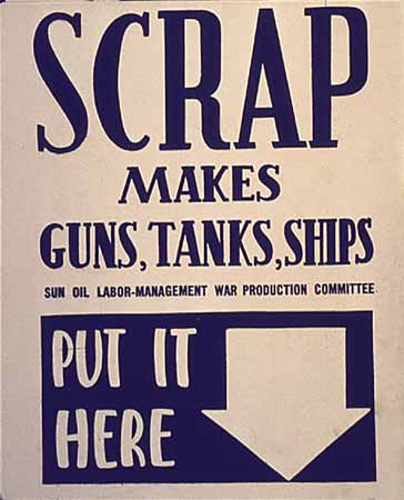 Poster Scrap Makes Guns, Tanks, Ships