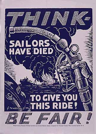 WW2 poster Think - sailors have died