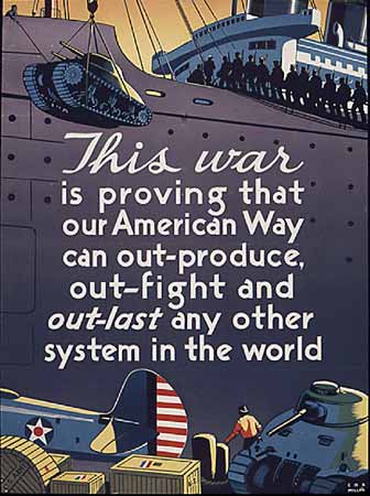WW2 Poster This war is proving that our American Way